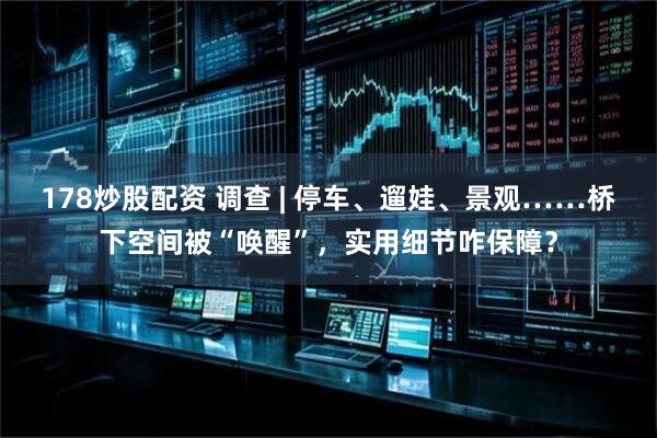178炒股配资 调查 | 停车、遛娃、景观……桥下空间被“唤醒”，实用细节咋保障？